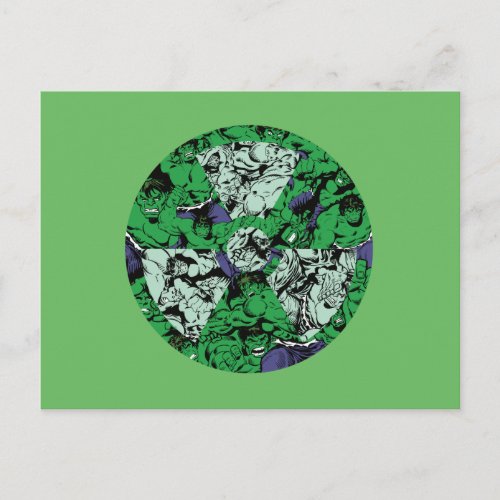 Hulk Comic Patterned Radioactive Symbol Postcard