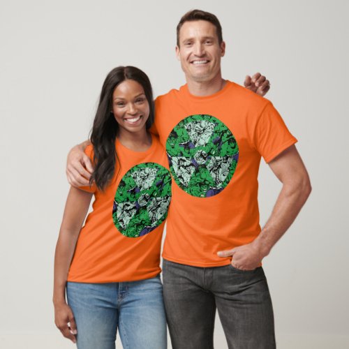 Hulk Comic Patterned Radioactive Symbol T_Shirt