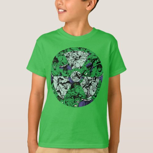 Hulk Comic Patterned Radioactive Symbol T_Shirt