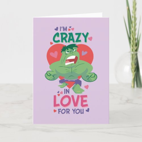Hulk Crazy In Love For You Holiday Card