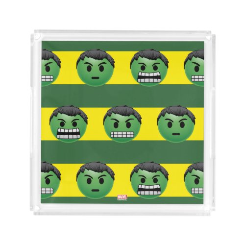 Hulk Emoji Stripe Pattern Acrylic Tray