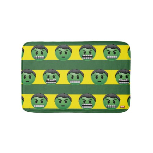 Hulk Emoji Stripe Pattern Bath Mat