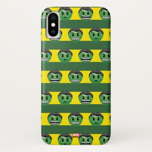 Hulk Emoji Stripe Pattern iPhone X Case