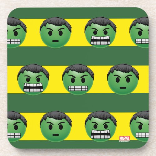 Hulk Emoji Stripe Pattern Drink Coaster