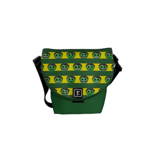 Hulk Emoji Stripe Pattern Messenger Bag