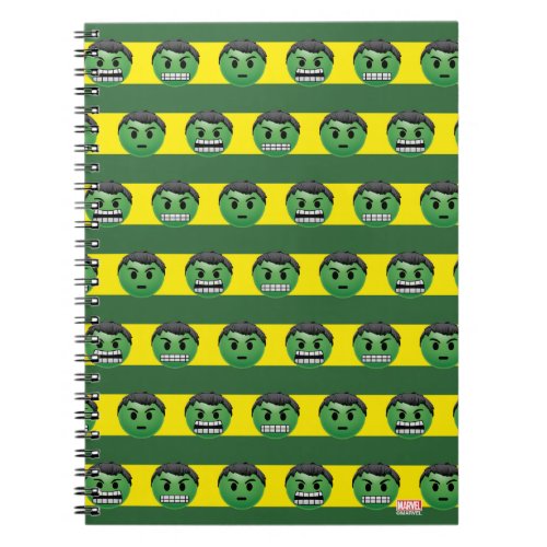 Hulk Emoji Stripe Pattern Notebook