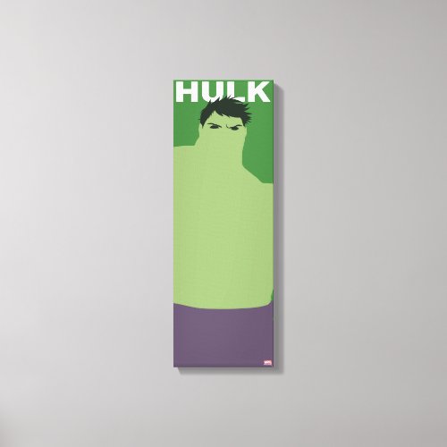 Hulk Flat Color Character Art Canvas Print