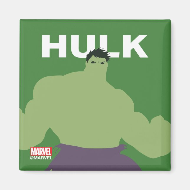 Hulk Flat Color Character Art Magnet (Front)