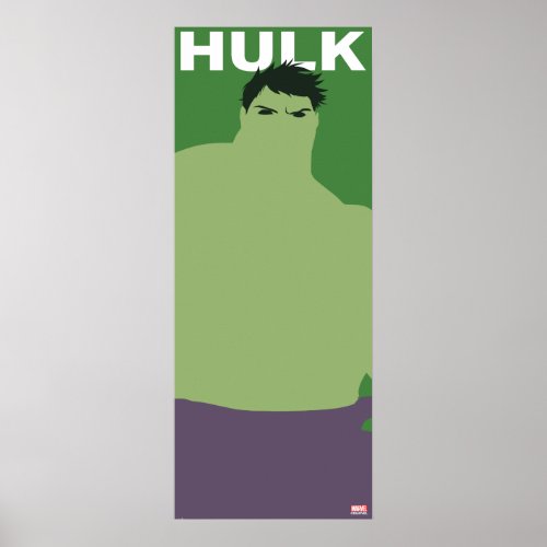 Hulk Flat Color Character Art Poster