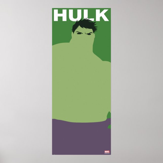 Hulk Flat Color Character Art Poster (Front)