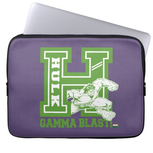 Hulk Gamma Blast Collegiate Badge Laptop Sleeve