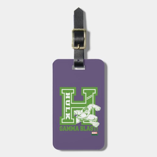 Hulk Gamma Blast Collegiate Badge Luggage Tag