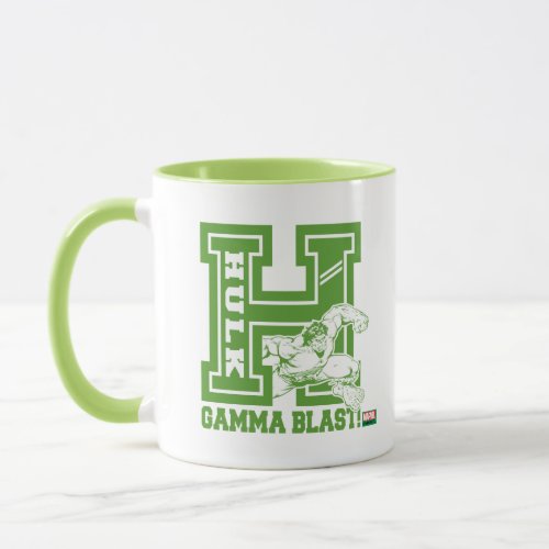Hulk Gamma Blast Collegiate Badge Mug