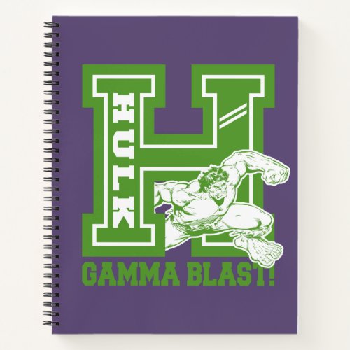 Hulk Gamma Blast Collegiate Badge Notebook