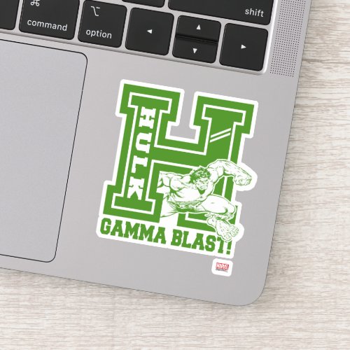 Hulk Gamma Blast Collegiate Badge Sticker