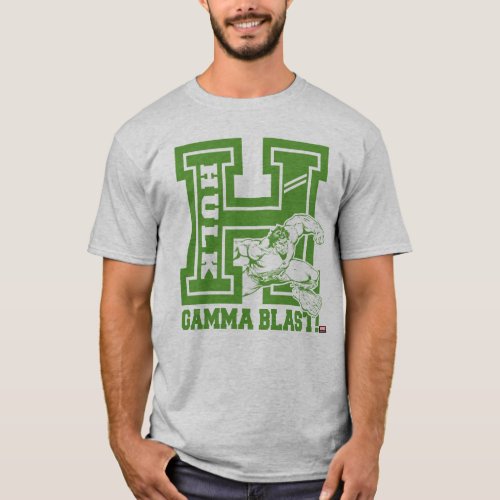 Hulk Gamma Blast Collegiate Badge T_Shirt