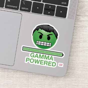 Hulk Gamma Powered Emoji Sticker by marvelemoji at Zazzle