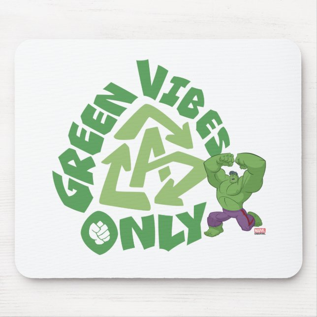 Hulk | Green Vibes Only Mouse Pad (Front)