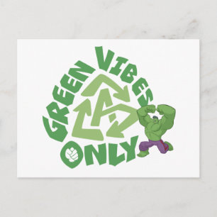 Hulk Green Vibes Only Postcard