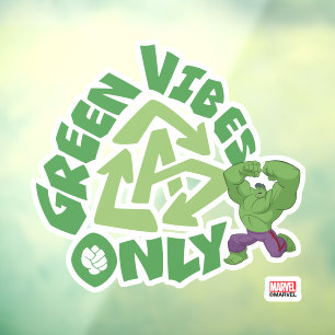 Hulk Green Vibes Only Window Cling