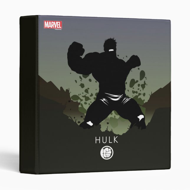 Hulk Heroic Silhouette 3 Ring Binder (Front/Spine)
