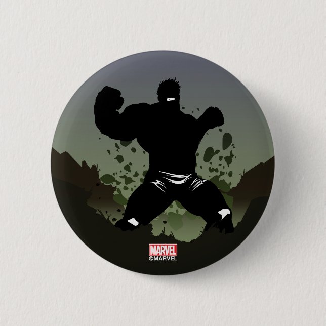 Hulk Heroic Silhouette Button (Front)