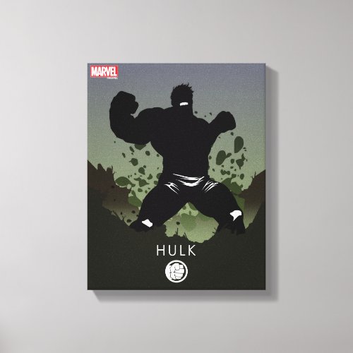 Hulk Heroic Silhouette Canvas Print