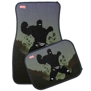 Hulk Heroic Silhouette Car Floor Mat