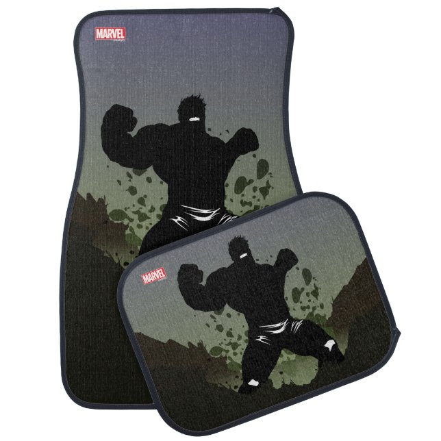 Hulk Heroic Silhouette Car Floor Mat (Set)