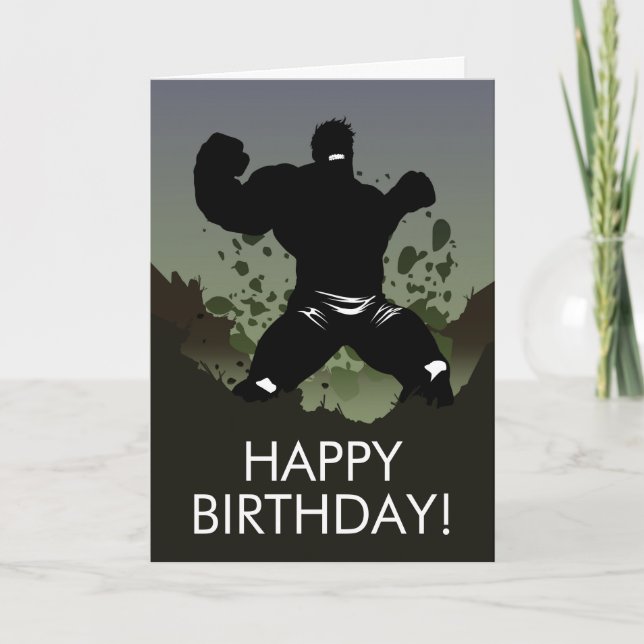 Hulk Heroic Silhouette Card (Front)