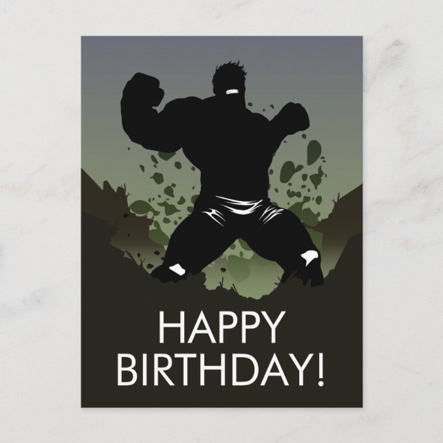 Hulk Heroic Silhouette Postcard (Front)