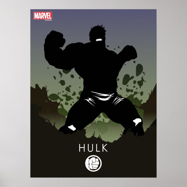 Hulk Heroic Silhouette Poster (Front)