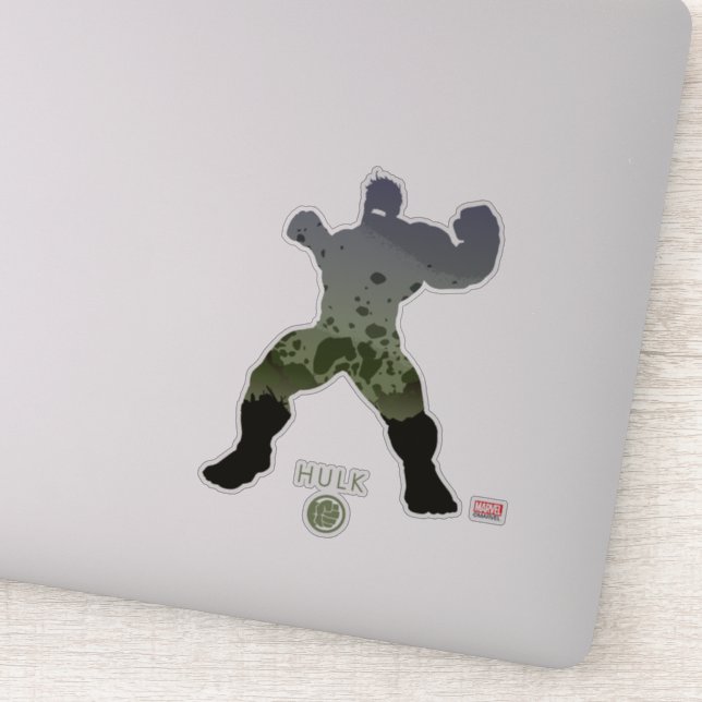 Hulk Heroic Silhouette Sticker (Detail)