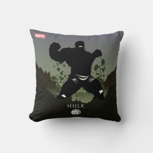 Hulk Heroic Silhouette Throw Pillow