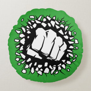 Hulk Icon Round Pillow