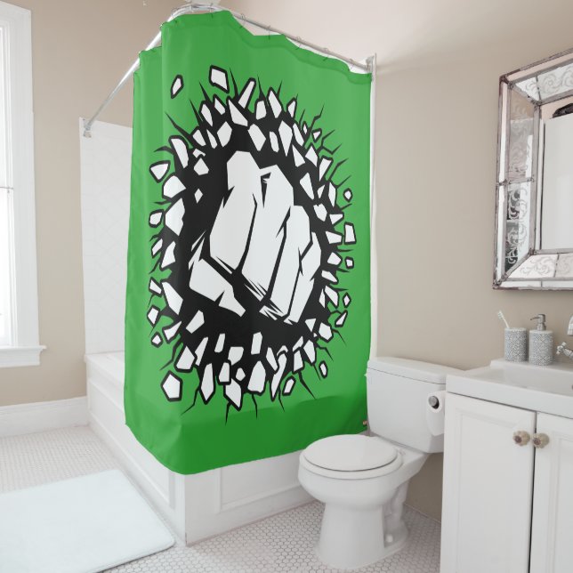 Hulk Icon Shower Curtain (In Situ)