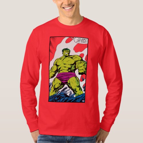 Hulk In Smoldering Ruins Comic Panel T_Shirt