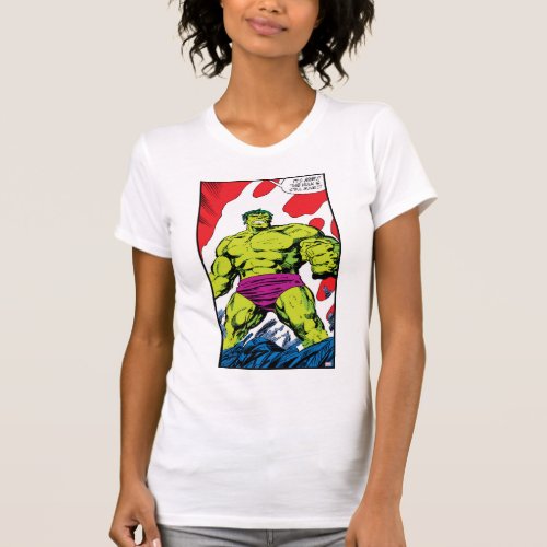 Hulk In Smoldering Ruins Comic Panel T_Shirt