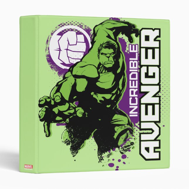 Hulk Incredible Avenger 3 Ring Binder (Front/Spine)