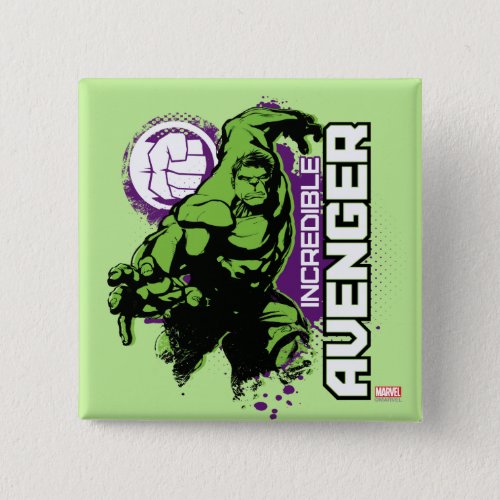 Hulk Incredible Avenger Button