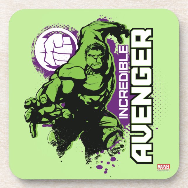 Hulk Incredible Avenger Drink Coaster (Front)