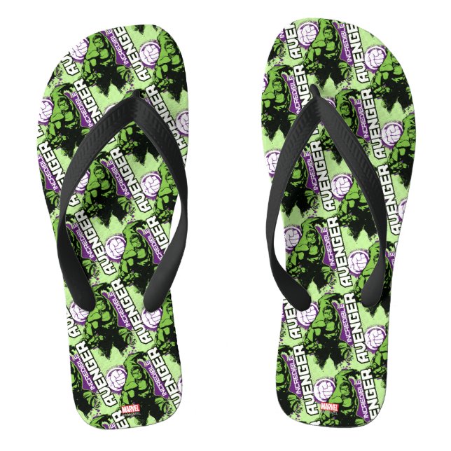 Hulk Incredible Avenger Flip Flops (Footbed)