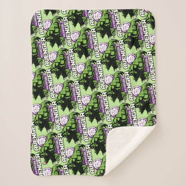 Hulk Incredible Avenger Sherpa Blanket (Front)