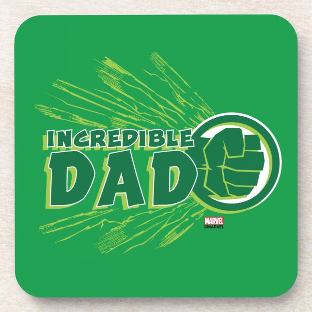 Hulk | Incredible Dad Beverage Coaster (Front)