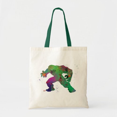 Hulk Outline Watercolor Splatter Tote Bag