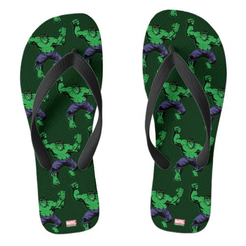 Hulk Retro Arms Flip Flops