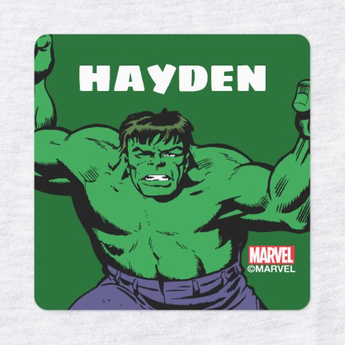 Hulk Retro Arms Kids Labels