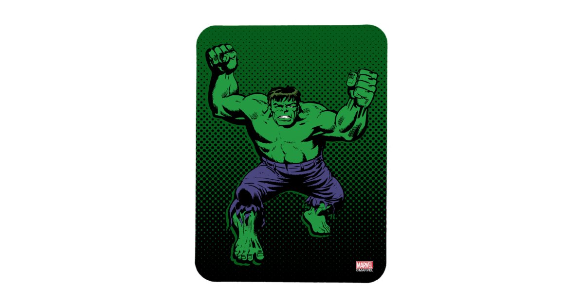 Hulk Retro Arms Magnet | Zazzle