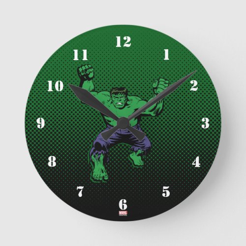 Hulk Retro Arms Round Clock