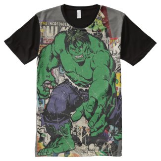 Hulk Retro Comic Graphic All-Over-Print Shirt